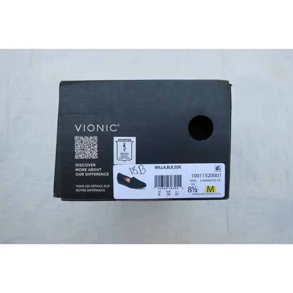 VIONIC Black Suede Willa Loafer NWT - Picture 3 of 8